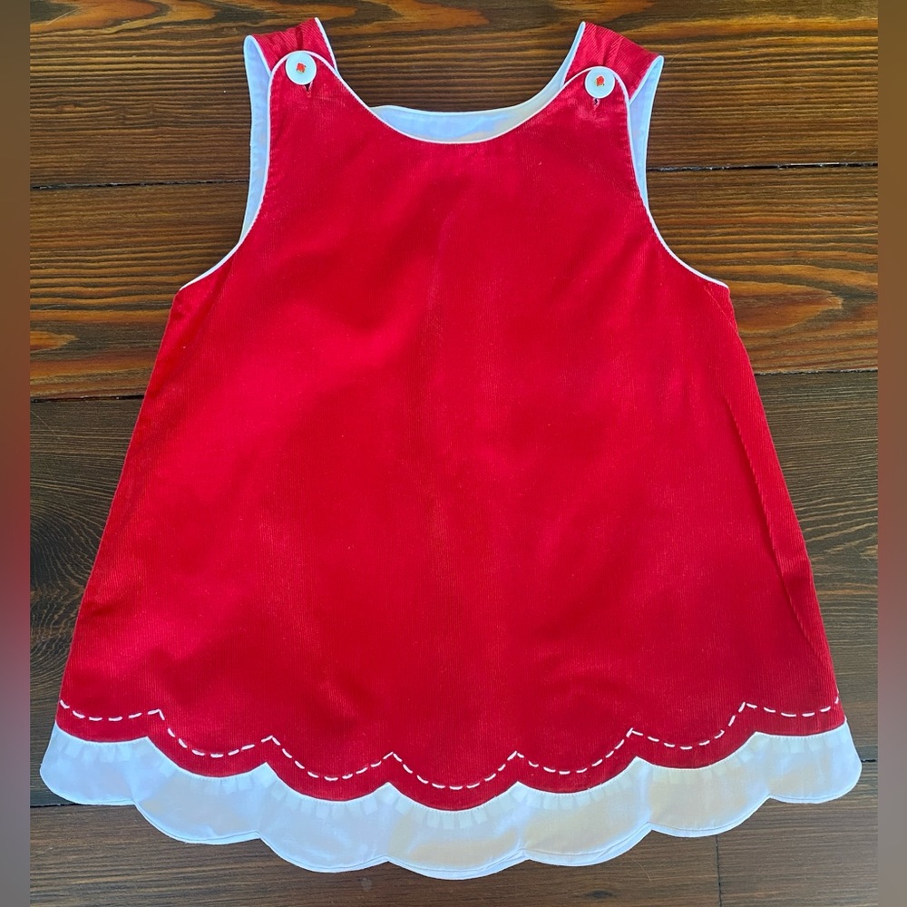 The Proper Peony 2T Red Corduroy Jumper